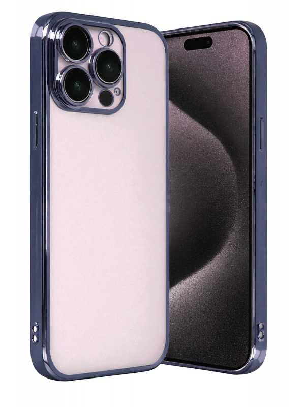 Newface Apple iPhone 15 Pro Max Razer Lensli Silikon - Lacivert