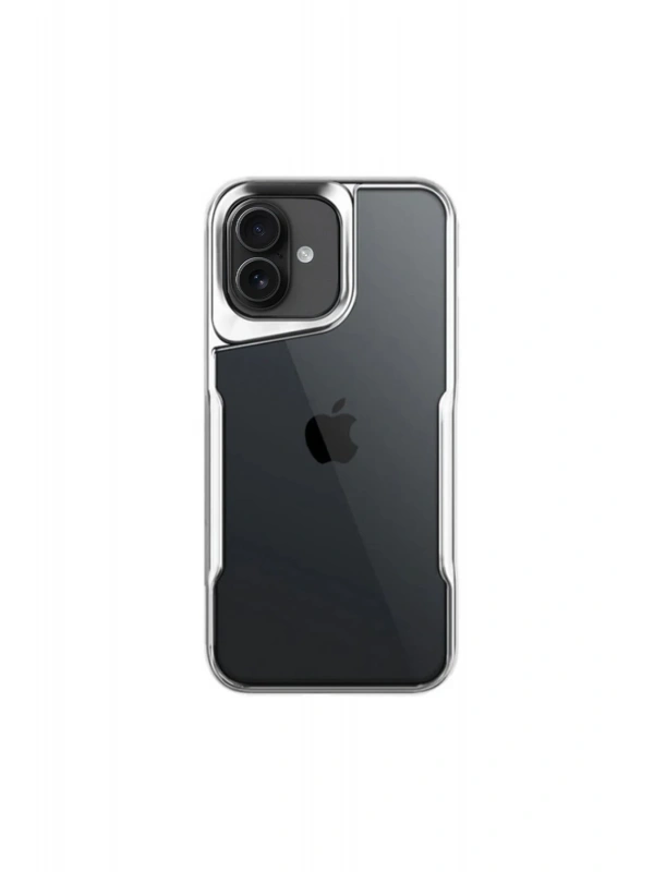 Newface Apple iPhone 16 Kılıf Boyi Silikon Kapak - Gümüş