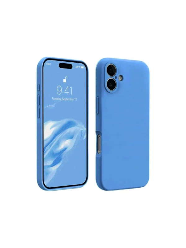 Newface Apple iPhone 16 Kılıf First Silikon - Mavi