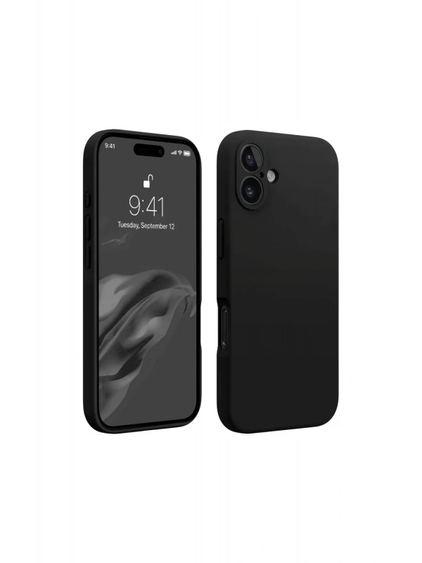 Newface Apple iPhone 16 Kılıf First Silikon - Siyah