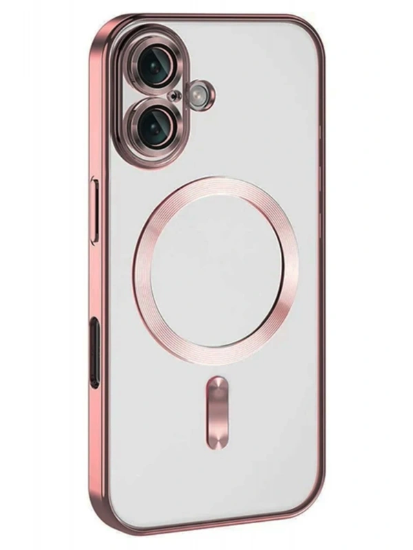 Newface Apple iPhone 16 Kılıf Kross Magneticsafe Kapak - Pembe
