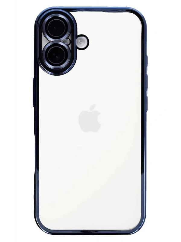 Newface Apple iPhone 16 Kılıf Razer Lensli Silikon - Açık Mavi