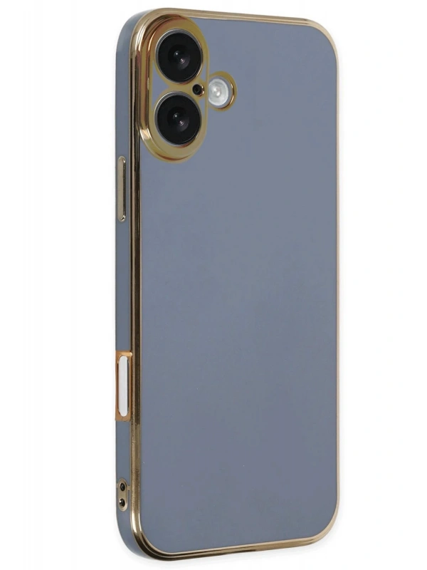 Newface Apple iPhone 16 Kılıf Volet Silikon - Mavi