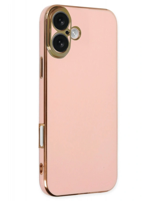 Newface Apple iPhone 16 Kılıf Volet Silikon - Pembe