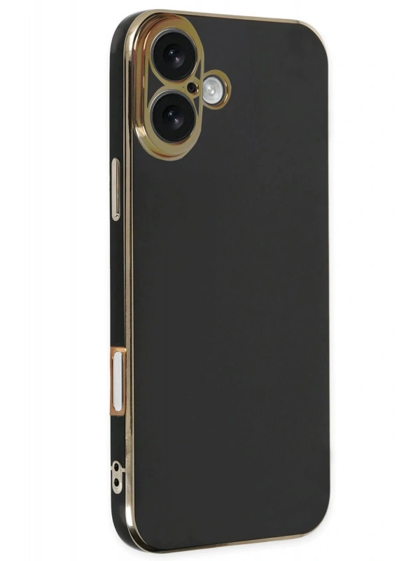 Newface Apple iPhone 16 Kılıf Volet Silikon - Siyah
