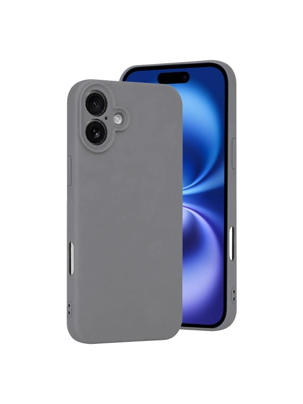 Newface Apple iPhone 16 Plus Kılıf First Silikon - Gri