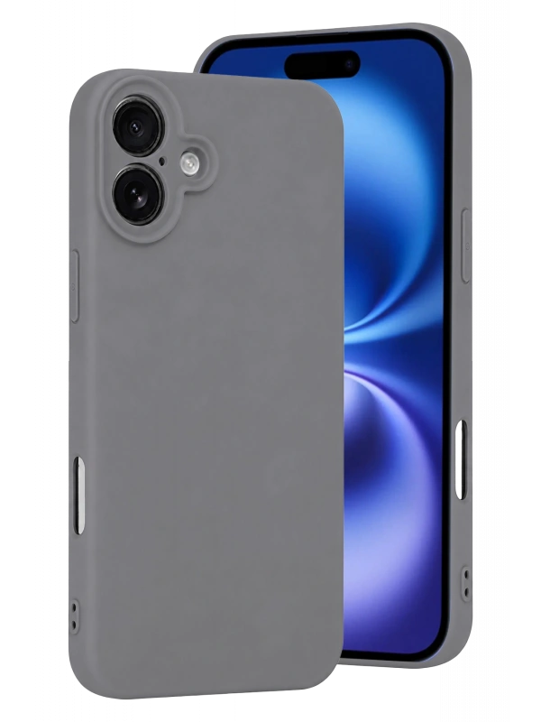 Newface Apple iPhone 16 Plus Kılıf First Silikon - Gri