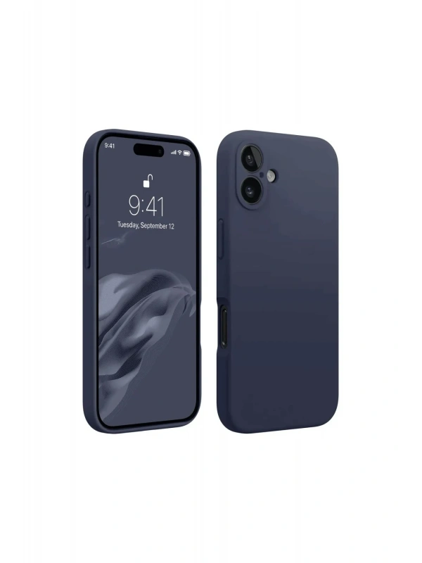 Newface Apple iPhone 16 Plus Kılıf First Silikon - Lacivert