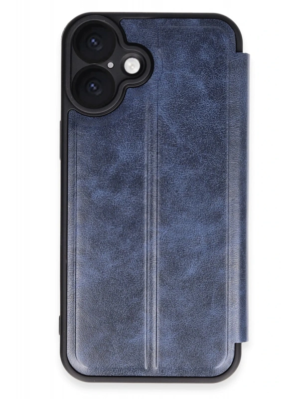 Newface Apple iPhone 16 Plus Kılıf Flip Cover - Lacivert