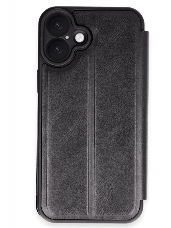 Newface Apple iPhone 16 Plus Kılıf Flip Cover - Siyah