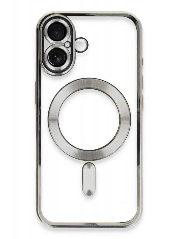 Newface Apple iPhone 16 Plus Kılıf Kross Magneticsafe Kapak - Gümüş