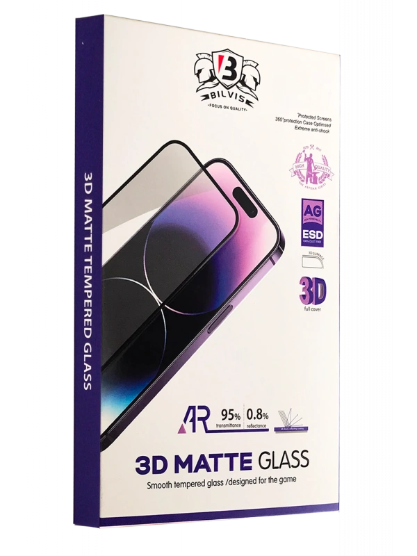 Newface Apple iPhone 16 Pro Bilvis 3D Mat Cam Ekran Koruyucu