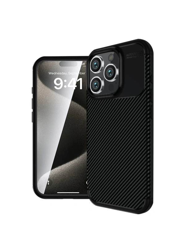 KILIFINI SEÇ - Apple iPhone 16 Pro Kılıf Auto Focus Karbon Kapak