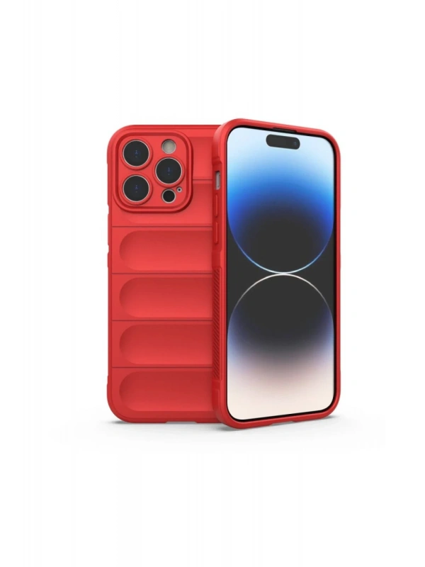 Newface Apple iPhone 16 Pro Kılıf Optimum Silikon - Kırmızı