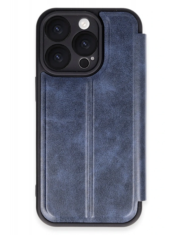 Newface Apple iPhone 16 Pro Max Kılıf Flip Cover - Lacivert
