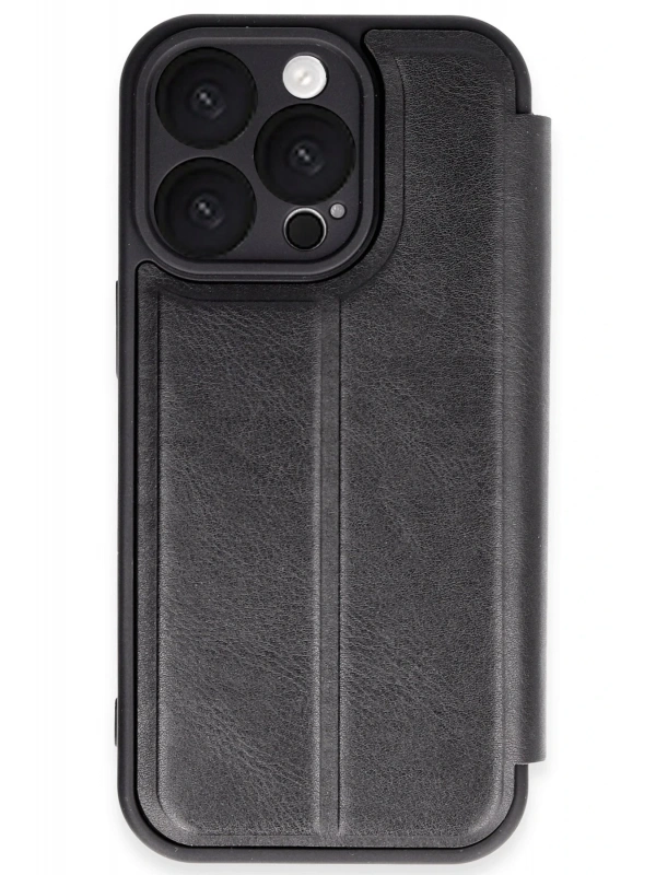 Newface Apple iPhone 16 Pro Max Kılıf Flip Cover - Siyah