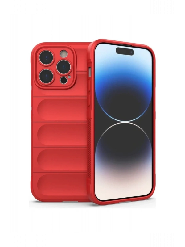 Newface Apple iPhone 16 Pro Max Kılıf Optimum Silikon - Kırmızı
