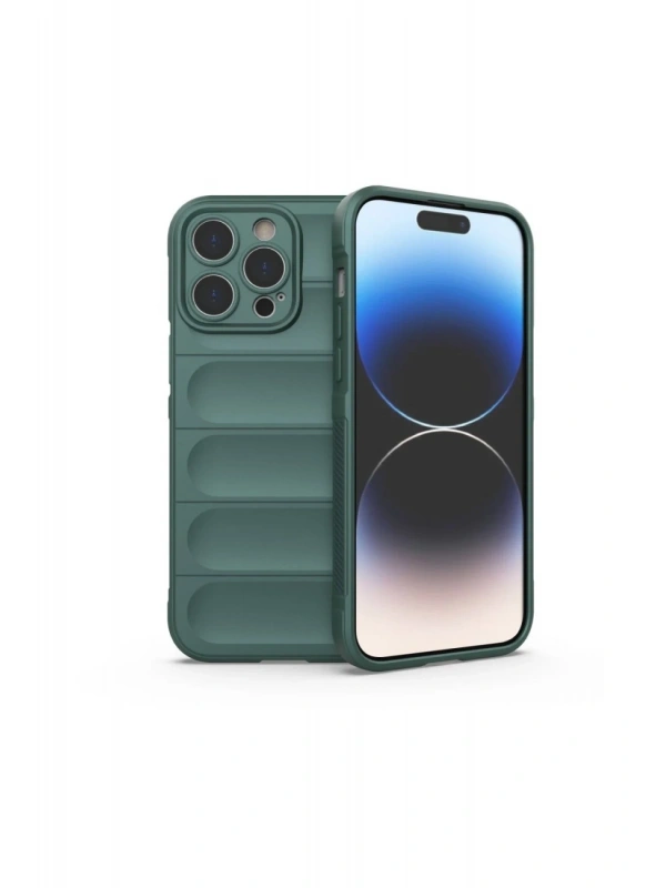 Newface Apple iPhone 16 Pro Max Kılıf Optimum Silikon - Koyu Yeşil