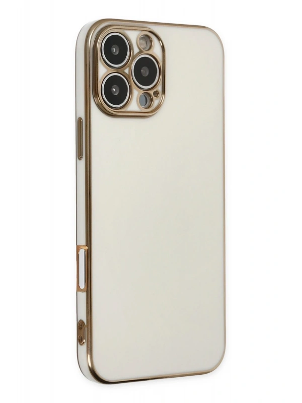 Newface Apple iPhone 16 Pro Max Kılıf Volet Silikon - Beyaz