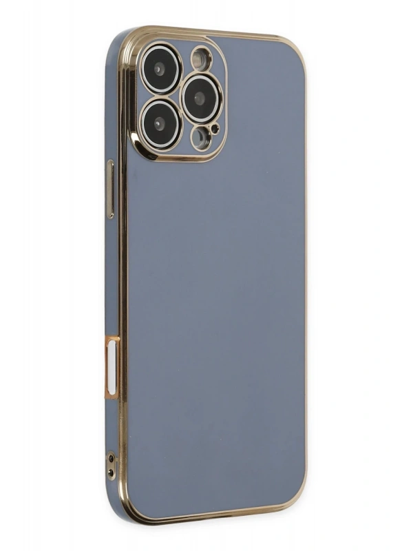 Newface Apple iPhone 16 Pro Max Kılıf Volet Silikon - Mavi