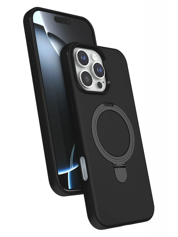 Newface Apple iPhone 16 Pro Max Regal Magsafe Standlı Kapak - Siyah