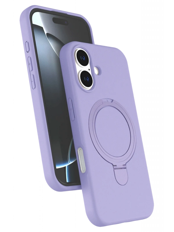 Newface Apple iPhone 16 Regal Magsafe Standlı Kapak - Lila