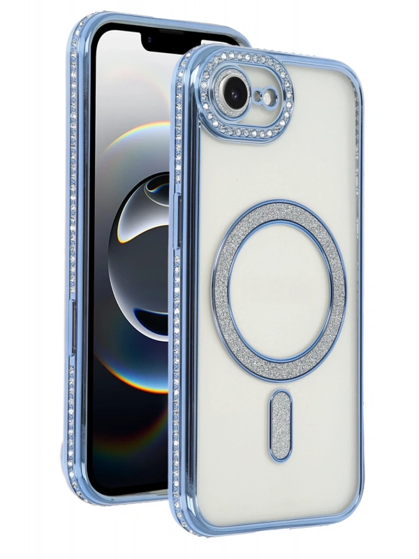 Newface Apple iPhone 16E Joke Simli Magneticsafe Kılıf - Mavi