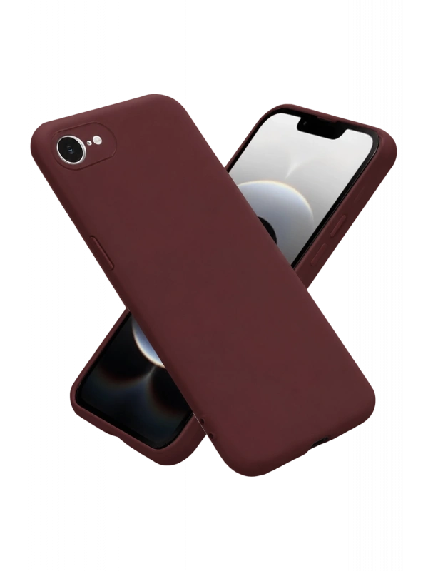 Newface Apple iPhone 16E Kılıf First Silikon - Bordo