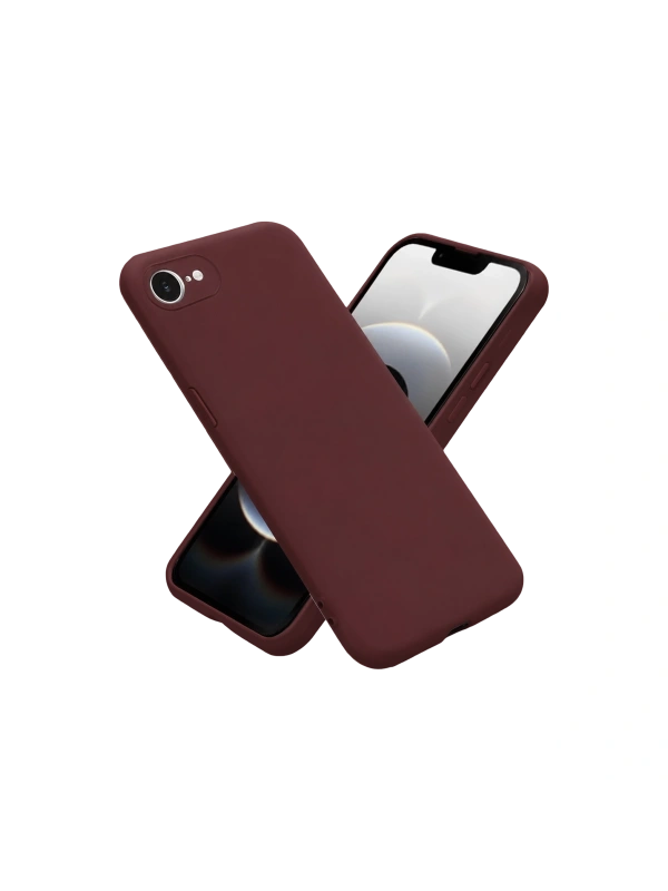 Newface Apple iPhone 16E Kılıf First Silikon - Bordo