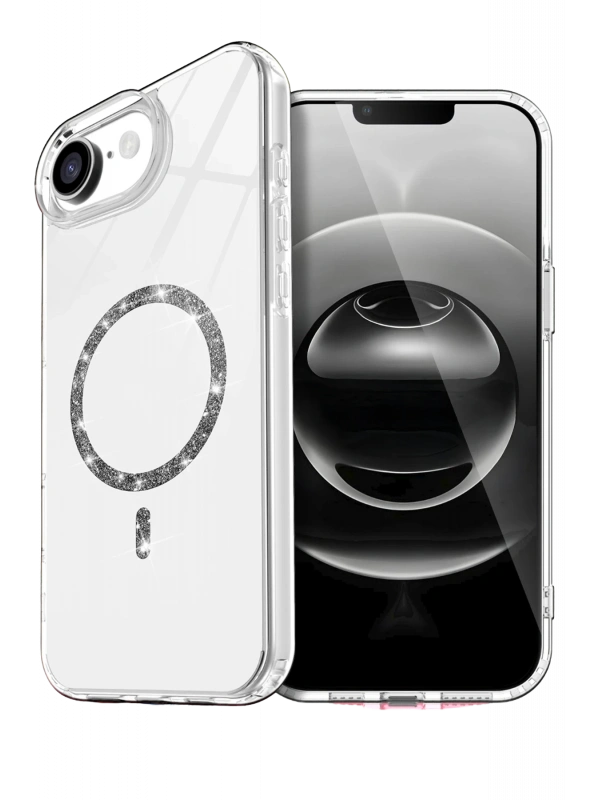 Newface Apple iPhone 16E Live Diamond Magsafe Kapak - Şeffaf