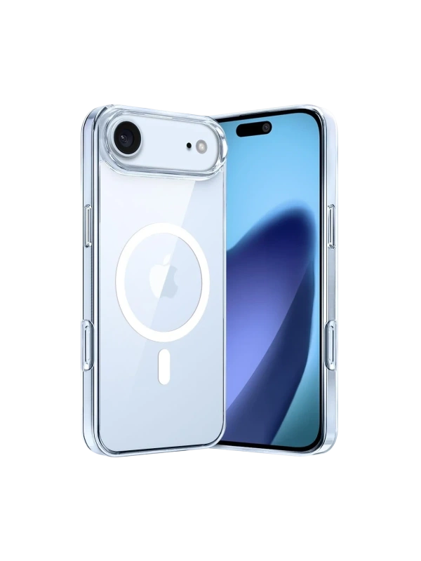 Newface Apple iPhone 17 Air Combo Sert Şeffaf Magsafe Kapak - Şeffaf