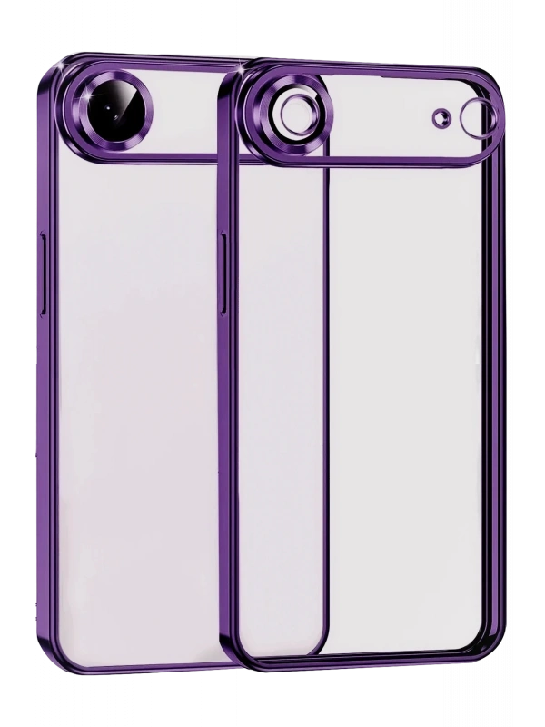 Newface Apple iPhone 17 Air Razer Lensli Silikon - Açık Mor