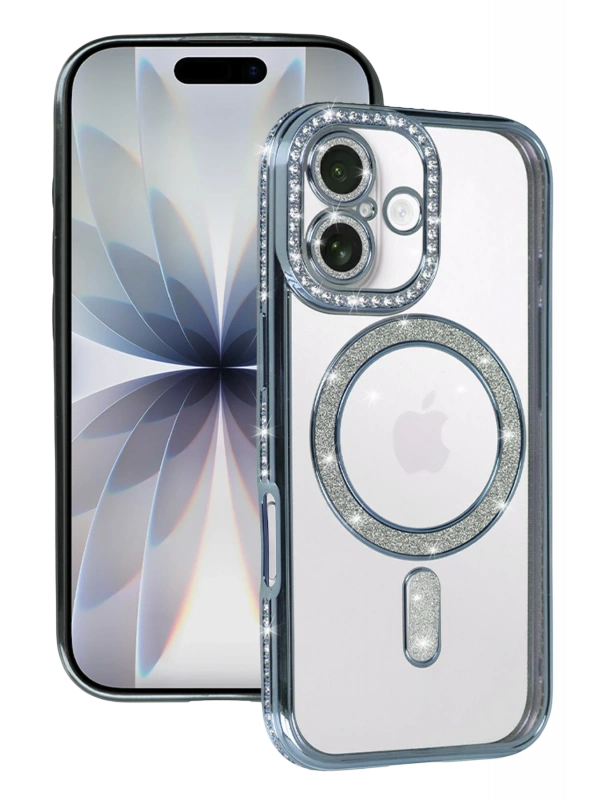 Newface Apple iPhone 17 Joke Simli Magneticsafe Kılıf - Mavi