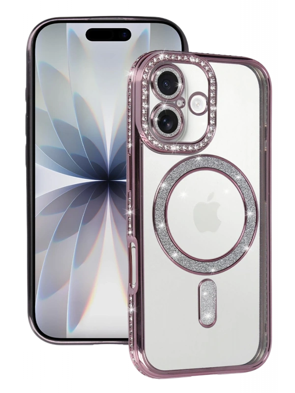 Newface Apple iPhone 17 Joke Simli Magneticsafe Kılıf - Pembe