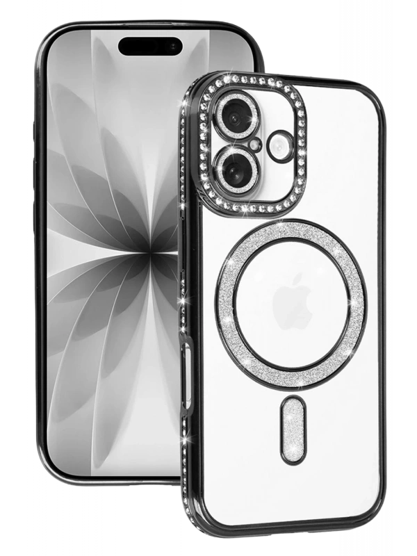 Newface Apple iPhone 17 Joke Simli Magneticsafe Kılıf - Siyah