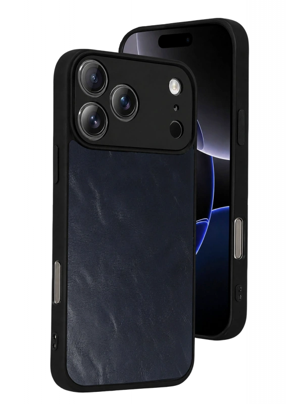 Newface Apple iPhone 17 Pro Aras Deri Kapak - Lacivert