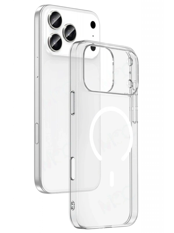 Newface Apple iPhone 17 Pro Combo Sert Şeffaf Magsafe Kapak - Şeffaf