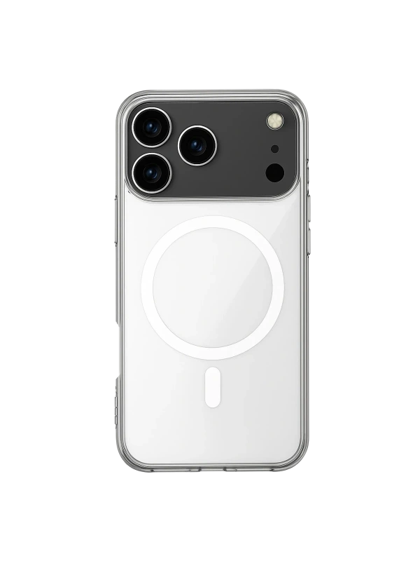 Newface Apple iPhone 17 Pro Kılıf Magneticsafe Şeffaf Silikon - Şeffaf