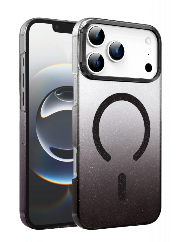 Newface Apple iPhone 17 Pro Max Glossy Magsafe Kapak - Siyah