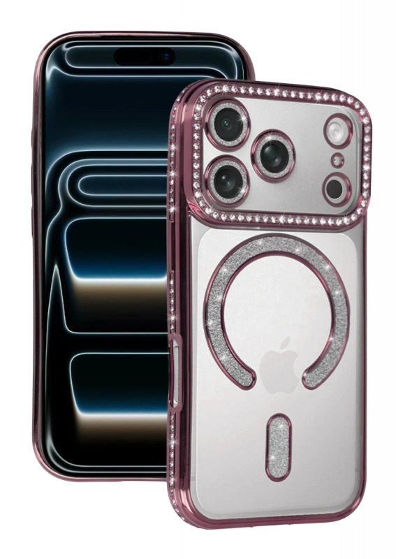 Newface Apple iPhone 17 Pro Max Joke Simli Magneticsafe Kılıf - Pembe
