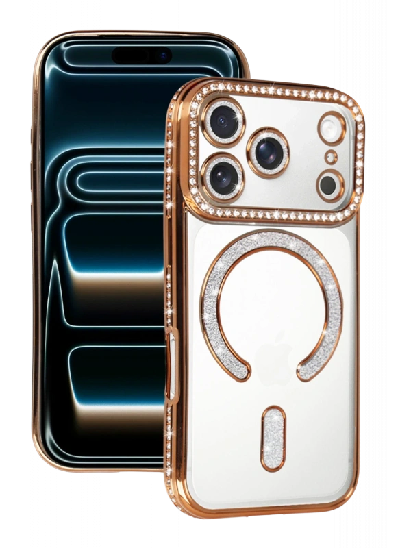 Newface Apple iPhone 17 Pro Max Joke Simli Magneticsafe Kılıf - Turuncu