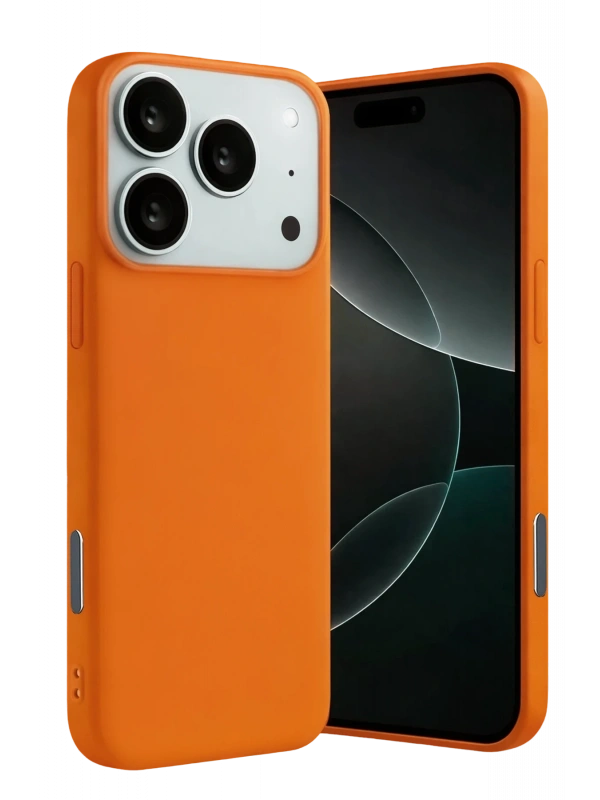 Newface Apple iPhone 17 Pro Max Nano içi Kadife Silikon - Turuncu