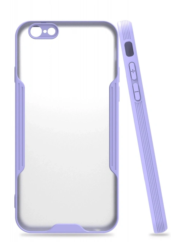 Newface Apple iPhone 6 Kılıf Platin Silikon - Lila