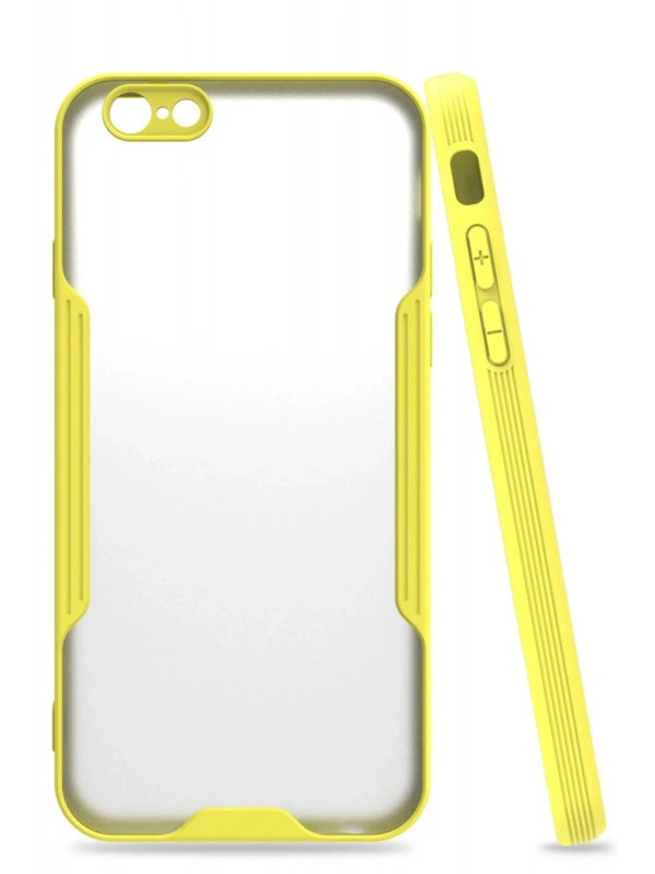 Newface Apple iPhone 6 Kılıf Platin Silikon - Sarı