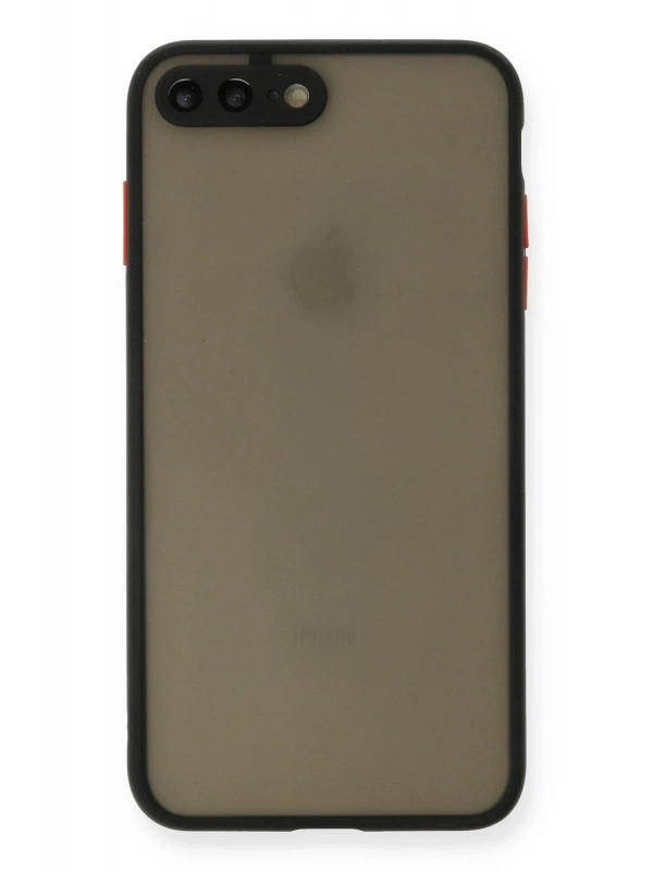 Newface Apple iPhone 7 Plus Kılıf Montreal Silikon Kapak - Siyah