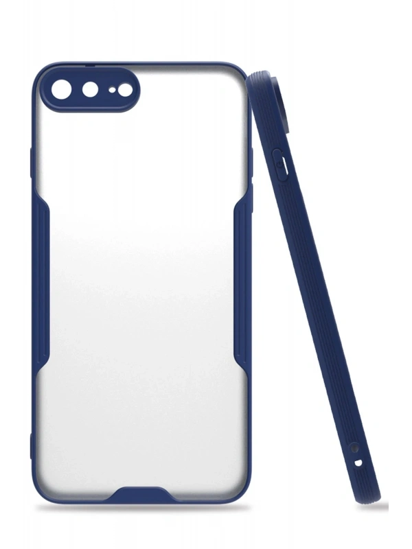 Newface Apple iPhone 7 Plus Kılıf Platin Silikon - Lacivert