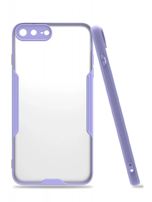 Newface Apple iPhone 7 Plus Kılıf Platin Silikon - Lila