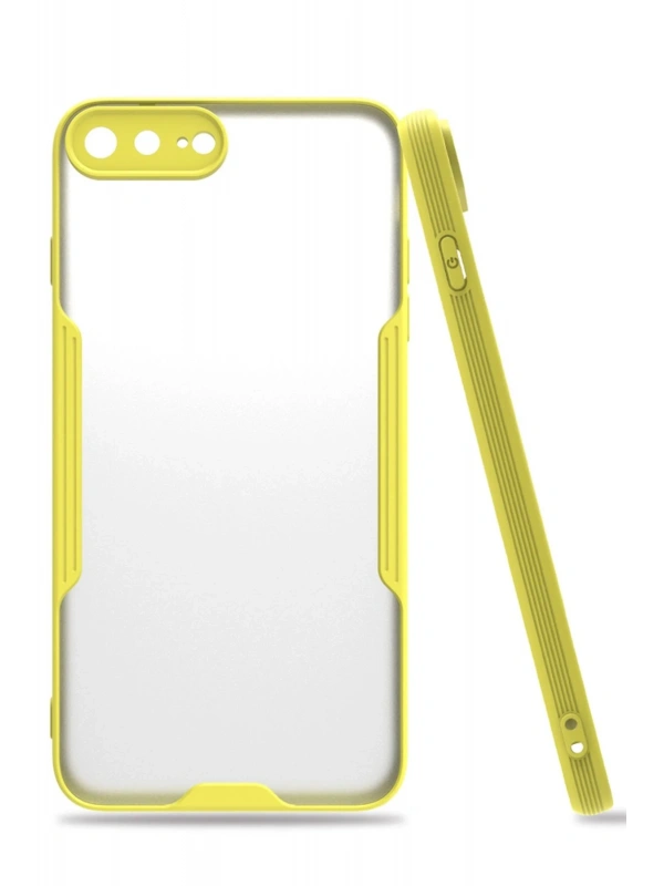 Newface Apple iPhone 7 Plus Kılıf Platin Silikon - Sarı