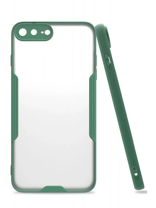 Newface Apple iPhone 7 Plus Kılıf Platin Silikon - Yeşil