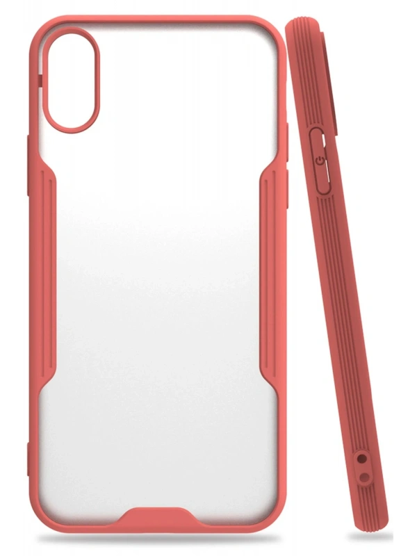 Newface Apple iPhone X Kılıf Platin Silikon - Pembe